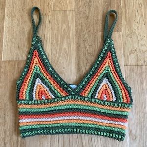 Emory Park All Over Crochet Crop / Bra Top